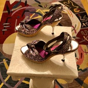 Sexy Betsy Johnson Sparkly Stiletto Heels, Size 8